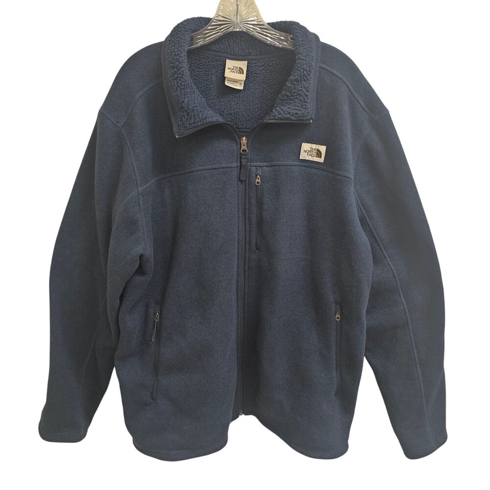 The North Face Gordon Lyons Full Zip Jacket Navy Blue Men's XXL